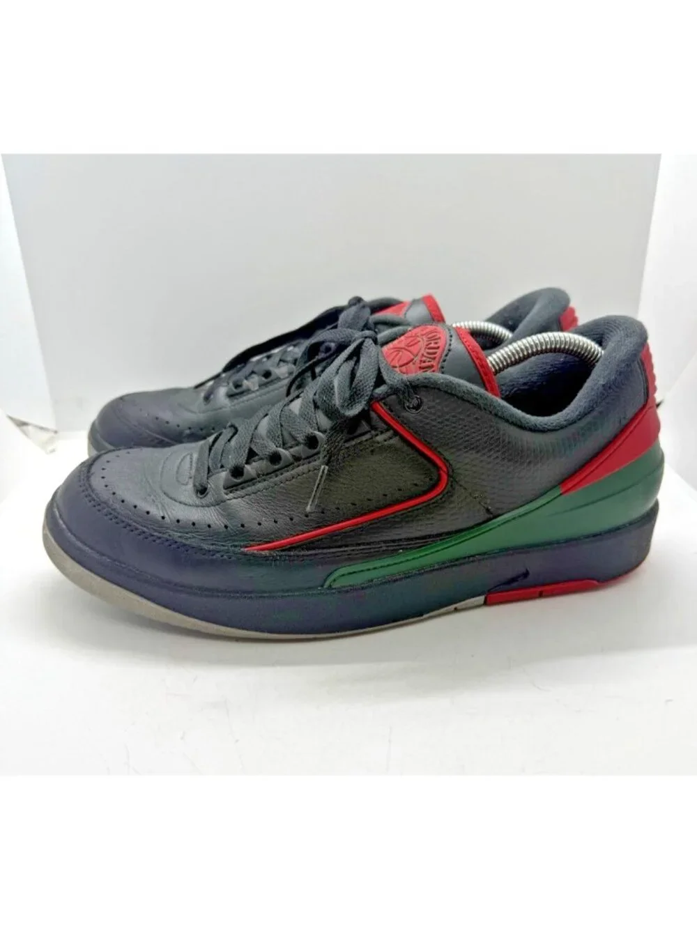 Nike Air Jordan 2 Retro Low Christmas DV9956-006 Mens Sz 9 Leather Sneakers Shoe